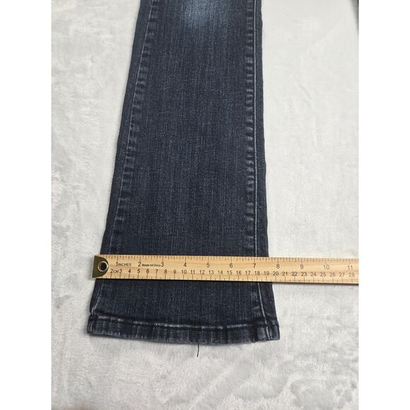 LA Idol USA Women's Size Tag 3 (24x33) Blue Denim Embellished Jeans Flap Pockets - Picture 7 of 9